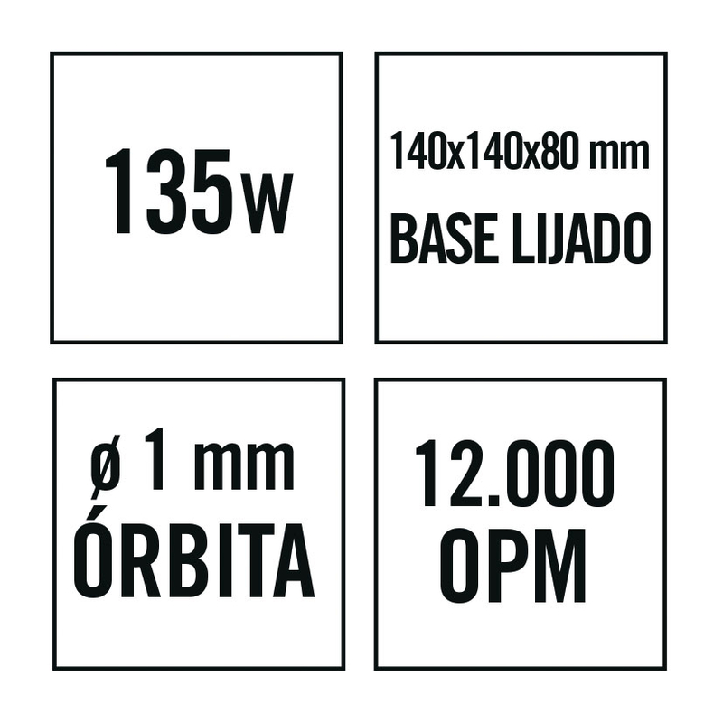 Lijadora tipo Mouse RATIO LR135NM