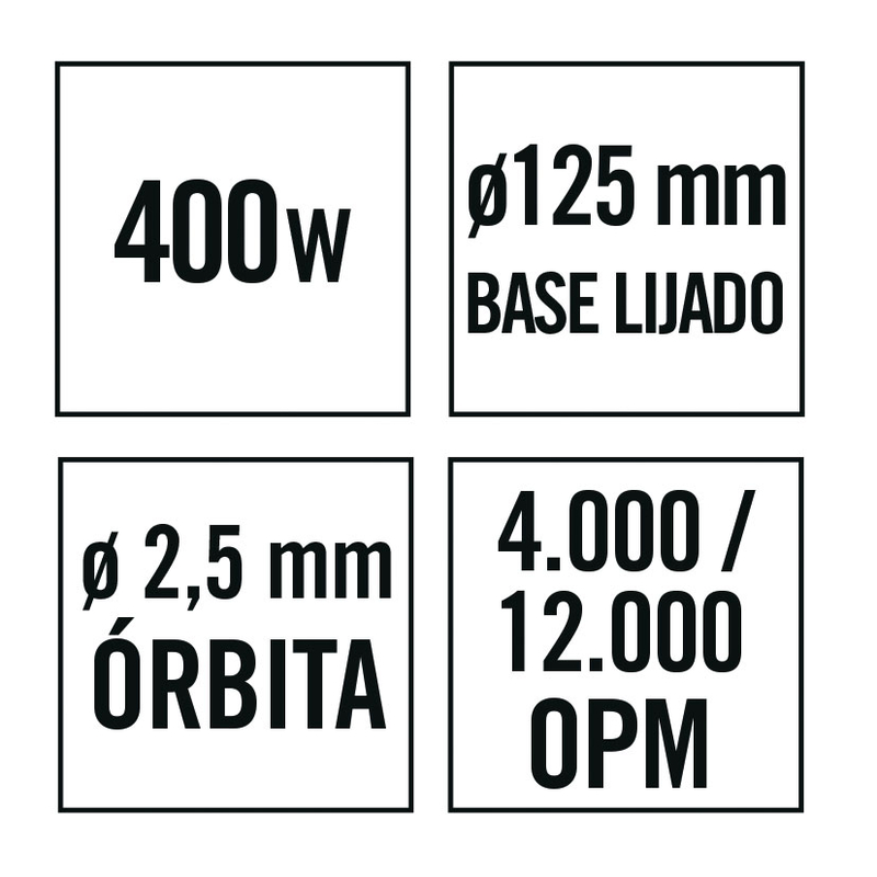 Lijadora excéntrica RATIO LR400NM