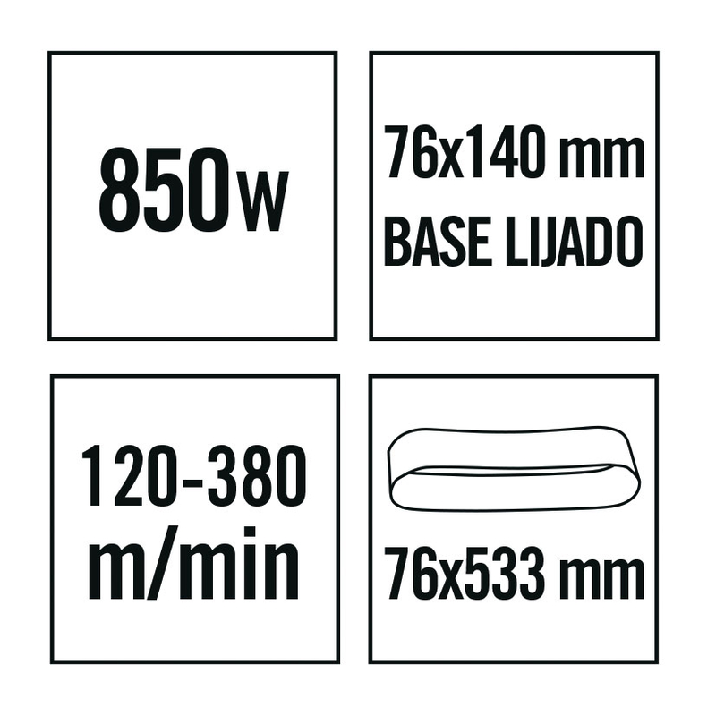 Lijadora de banda RATIO LR850NM