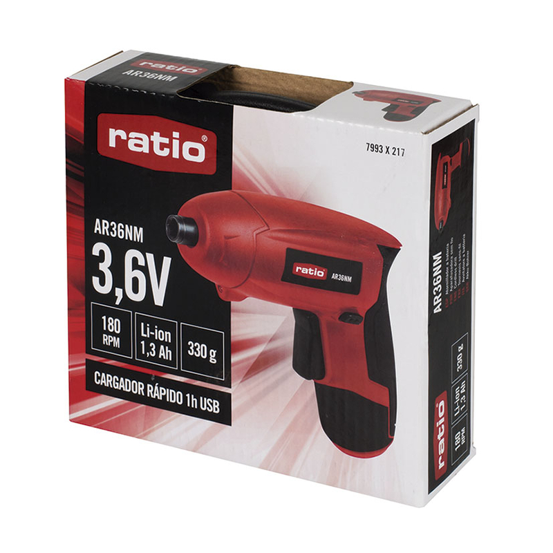Atornillador con batería litio RATIO AR36NM
