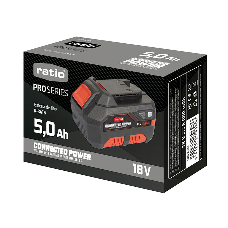 Batería Connected Power RATIO ProSeries 18 V-5.0 Ah