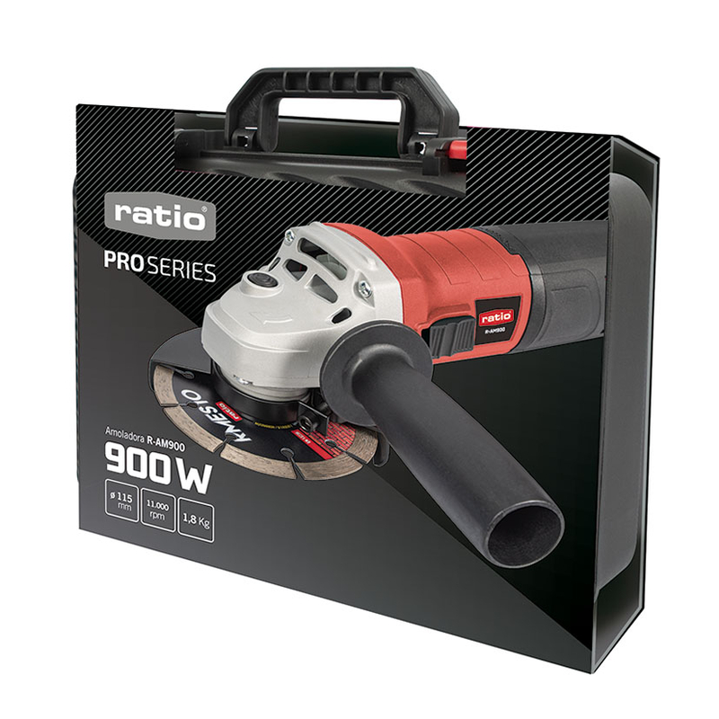 Amoladora eléctrica RATIO ProSeries R-AM900 115mm