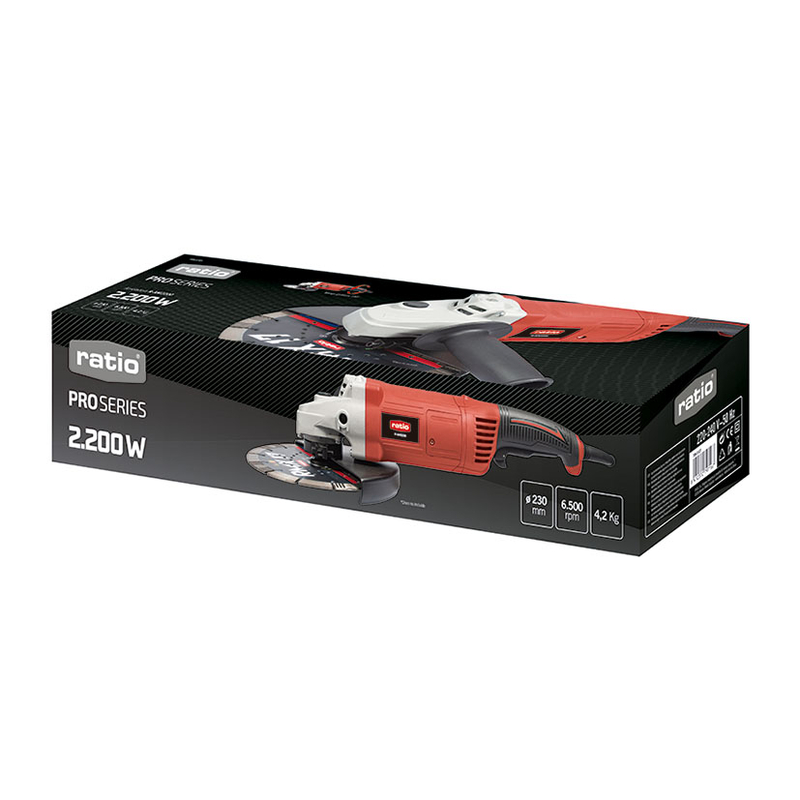 Amoladora con cable RATIO ProSeries R-AM2200 230 mm