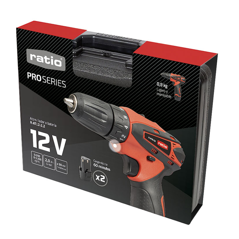 Taladro atornillador batería RATIO ProSeries R-AT12-2.2