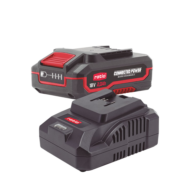 Kit Batería + cargador Connected Power RATIO ProSeries 18 V-2.0 Ah