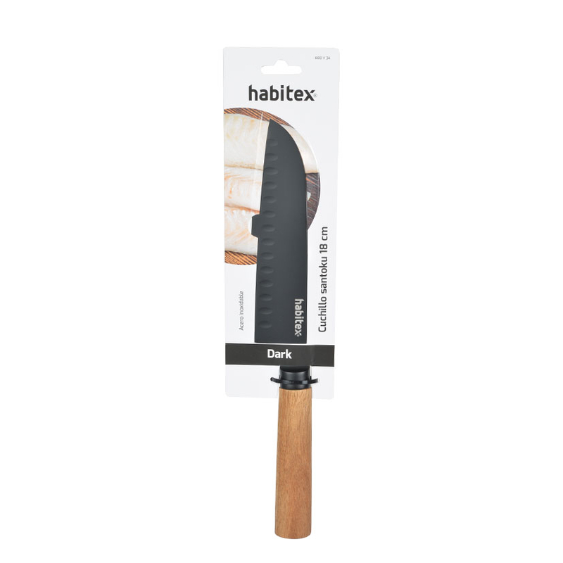 Cuchillo Santoku HABITEX Dark 18 cm