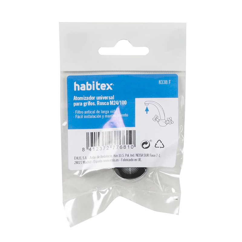 Aireador HABITEX para el ahorro del agua rosca macho 24mm