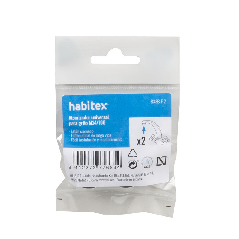 Aireador HABITEX para el ahorro del agua rosca macho 24mm