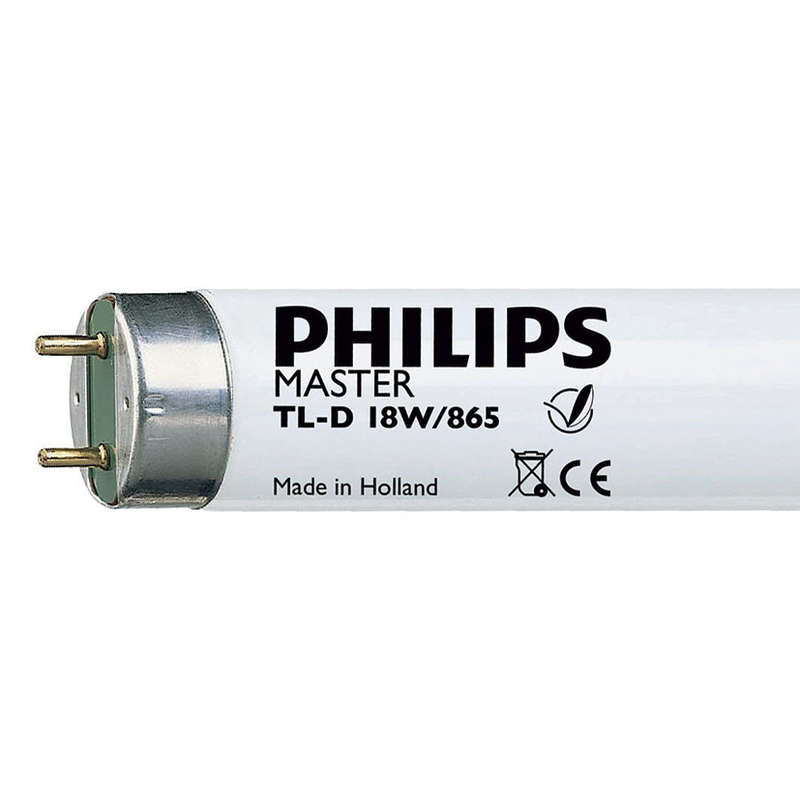 Tubo fluorescente trifósforo master TL-D PHILIPS luz fría 18W. 25 unidades