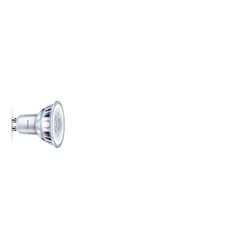 Bombilla Led dicroica PHILIPS GU10 luz cálida 4,6 W. 4 unidades