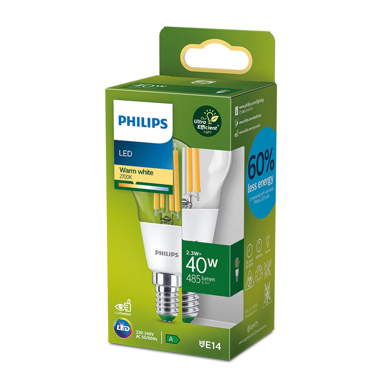 Lámpara LED ultraeficiente PHILIPS Esférica E14