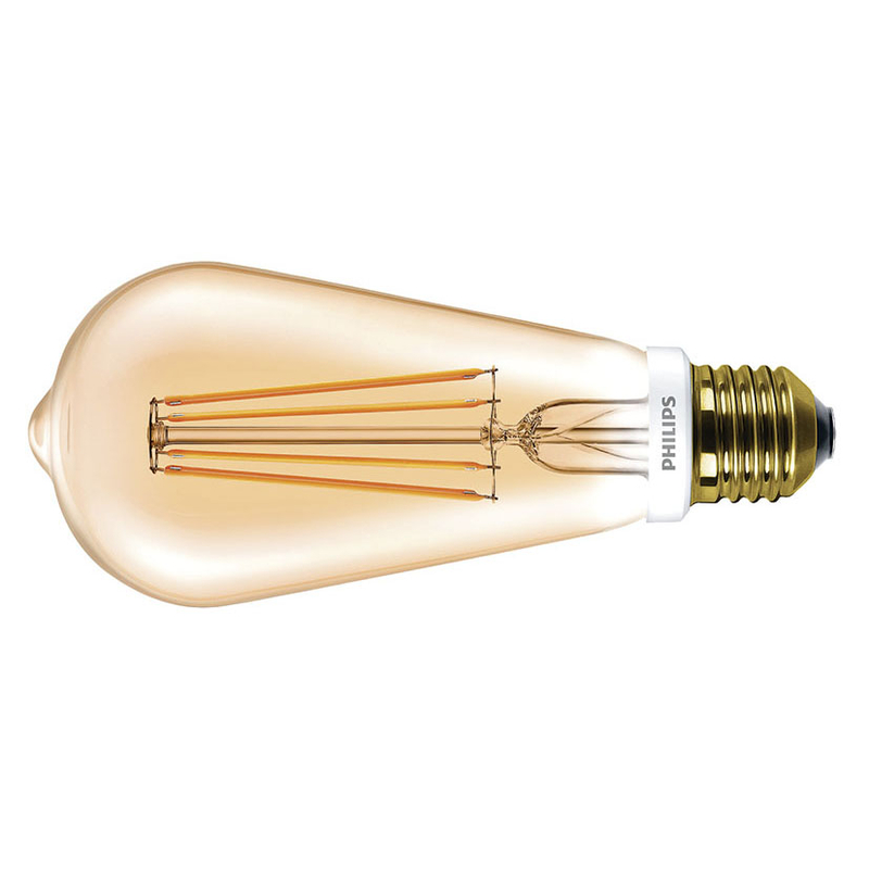 Bombilla LED decorativas pebetero PHILIPS E27 luz cálida 7w
