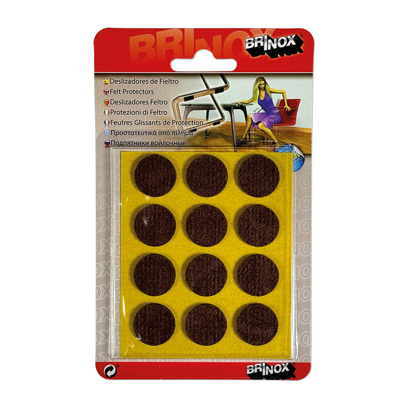 Deslizadores fieltro BRINOX redondo