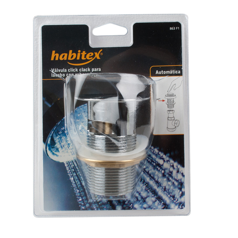 Válvula desagüe automática HABITEX con rebosadero
