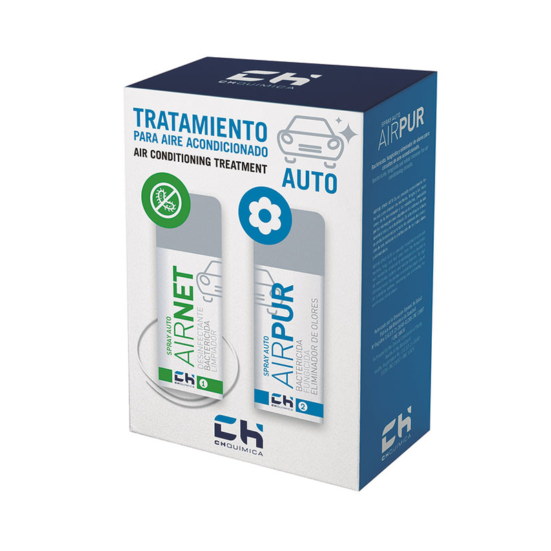 Kit limpieza y desinfección sistema de aire acondicionado para auto 100 ml+100 ml