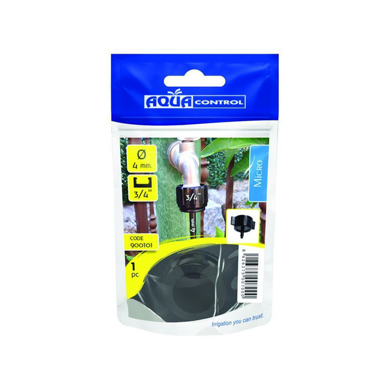 Distribución y tomas de agua AQUA Control. Adaptador RH 3/4"x 4mm