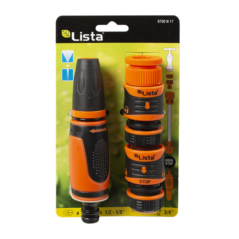 Kit LISTA de lanza y conectores para riego 15 mm