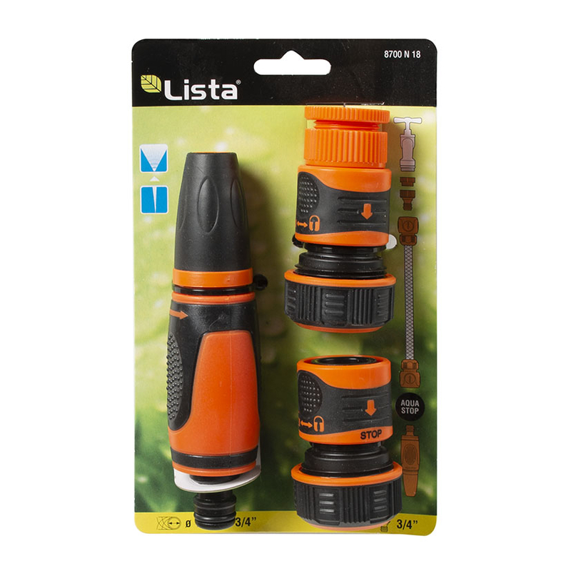 Kit LISTA de lanza y conectores para riego 19 mm