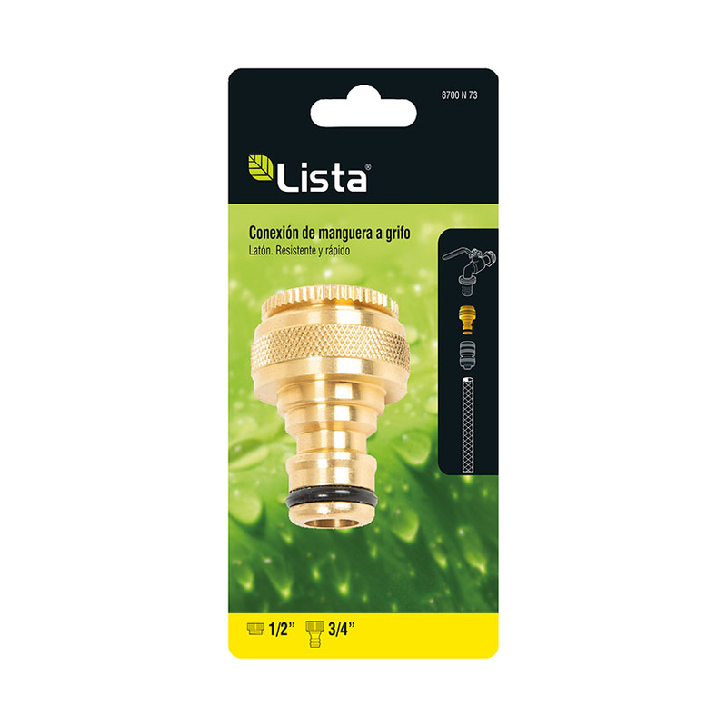 Raccord conexión manguera a grifo LISTA  Serie latón