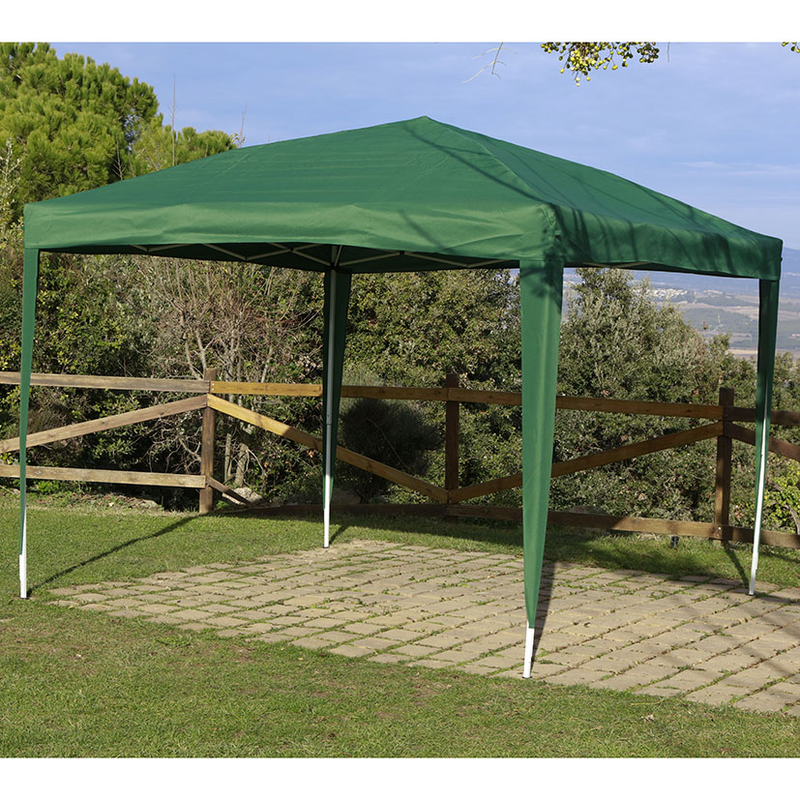 Carpa plegable desplegable de 10 x 10 pies con bolsa de transporte (verde)