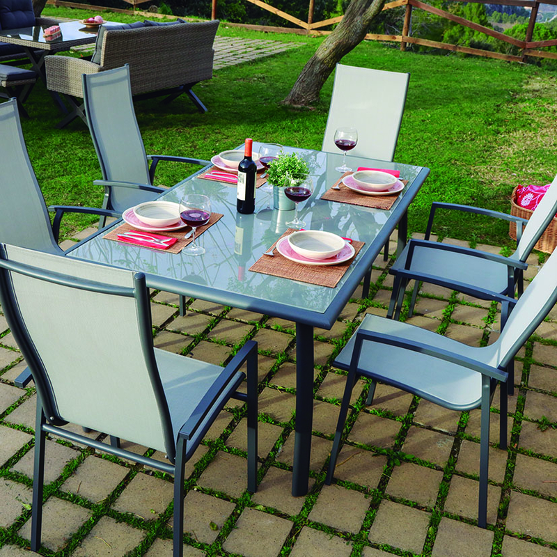 Mesa para jardín Capri 150x90xh.72 cm