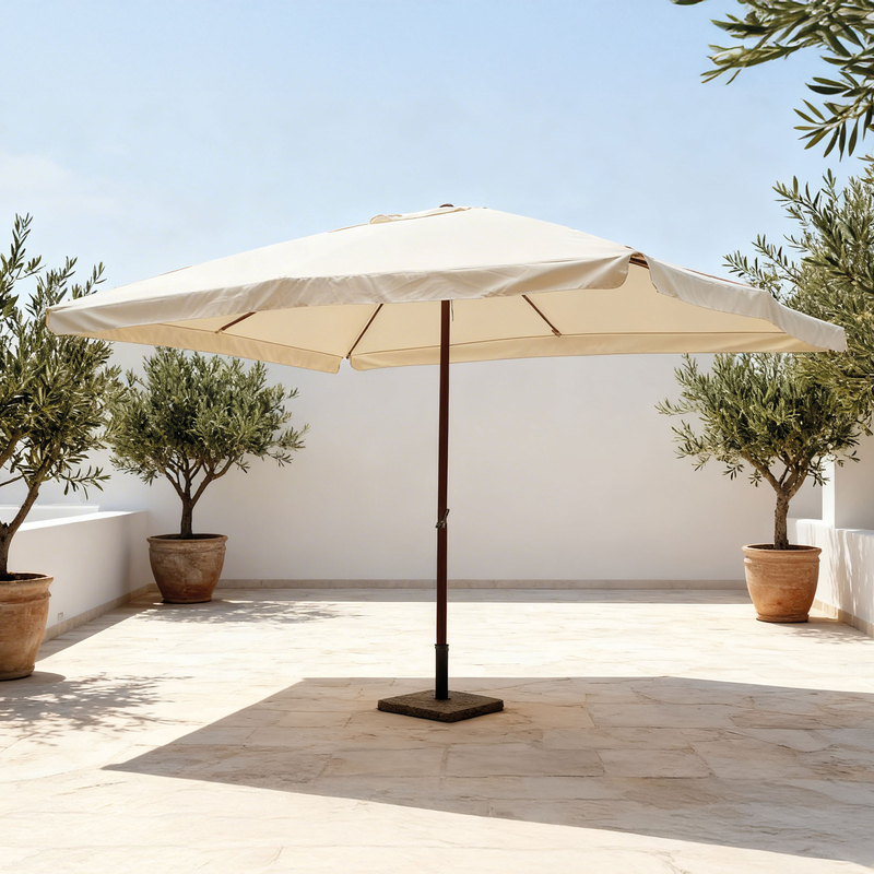 Parasol de aluminio/acero con toldo de 3x4 metros