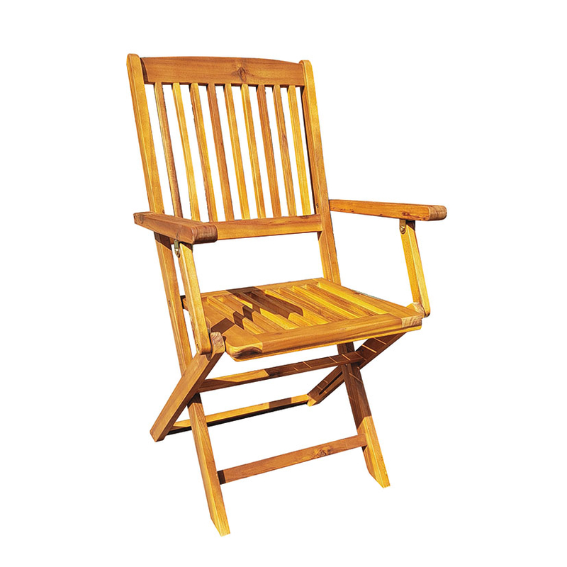 Juego 2 sillas jardín plegable Mediterráneo con brazos