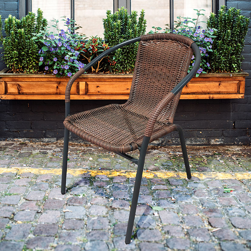 Silla jardín Nori marrón