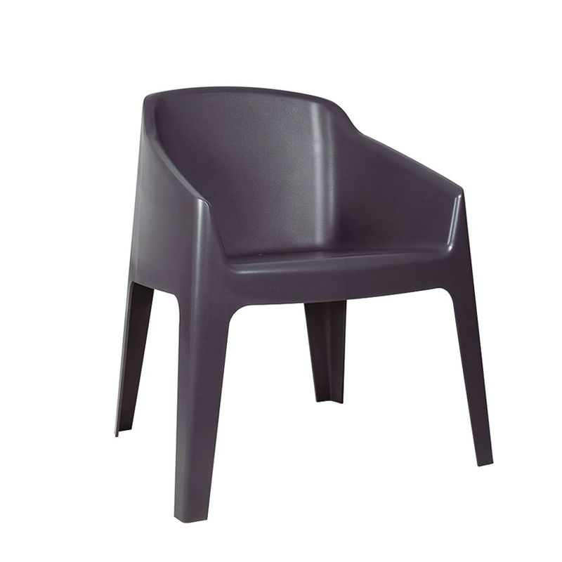 Silla de resina RESOL Baku Gris volcánico