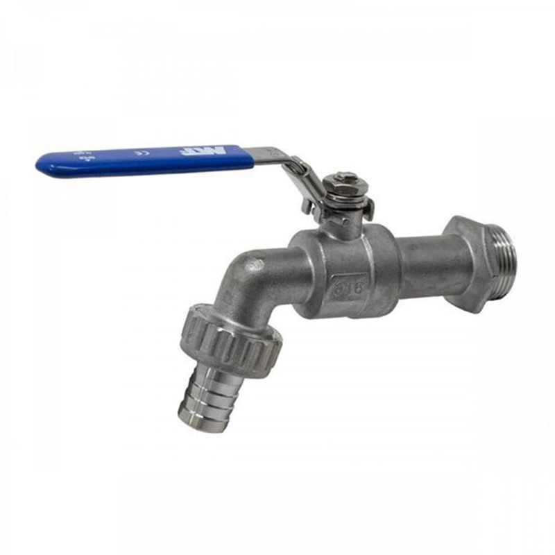 Grifo curvo esfera MT palanca inox PN-16 Azul