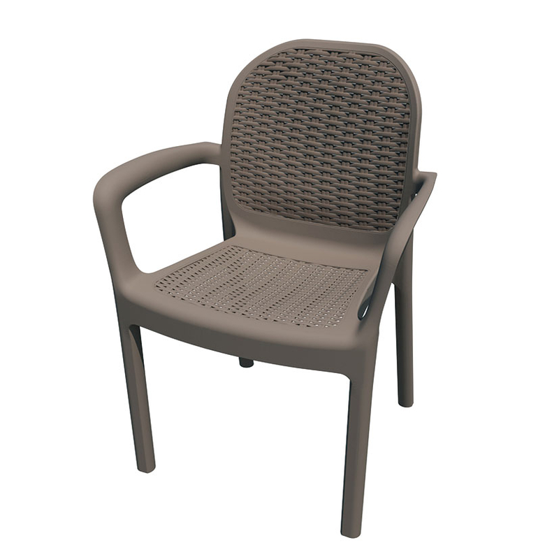 Silla jardín Miranda gris taupé