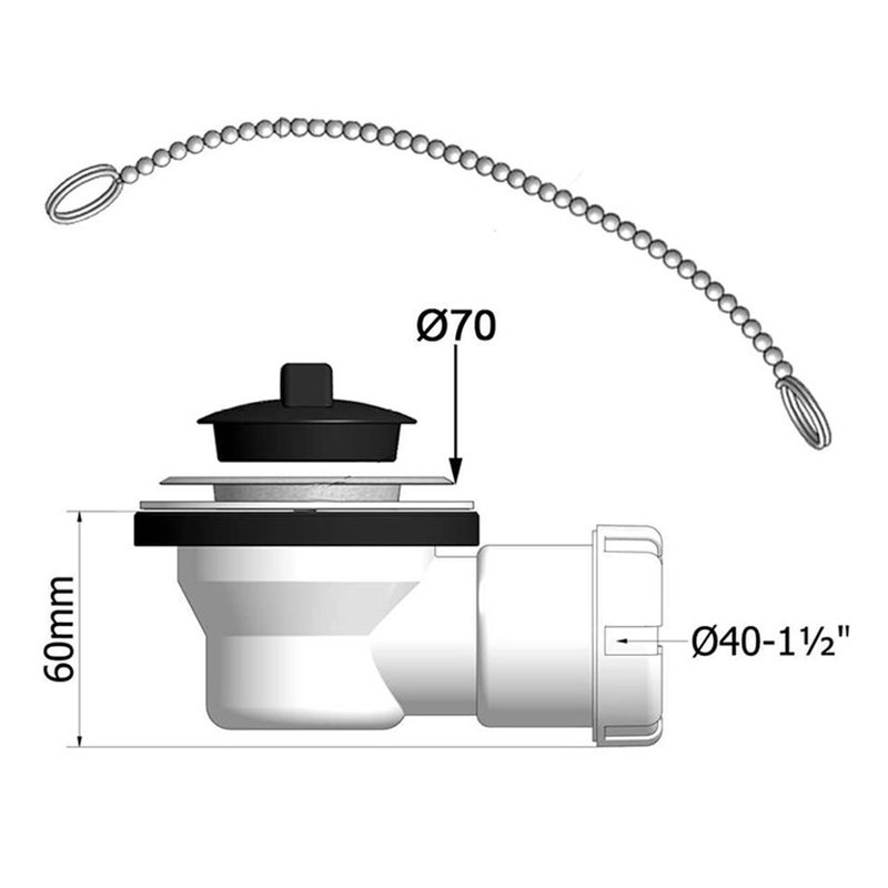 VALVULA HORIZONTAL LAVABO/BIDE CON TECNO CLICK-CLACK • Tecnoagua