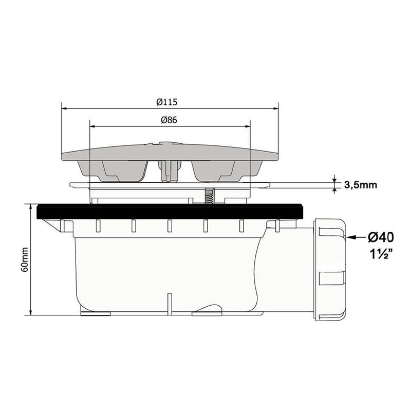 Válvula plato ducha TECNOAGUA T-78-T