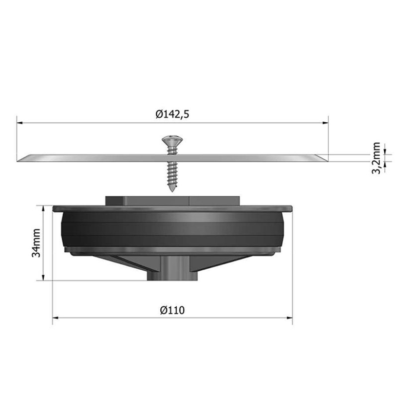 Tapa expansiva bote sinfónico TECNOAGUA T-89