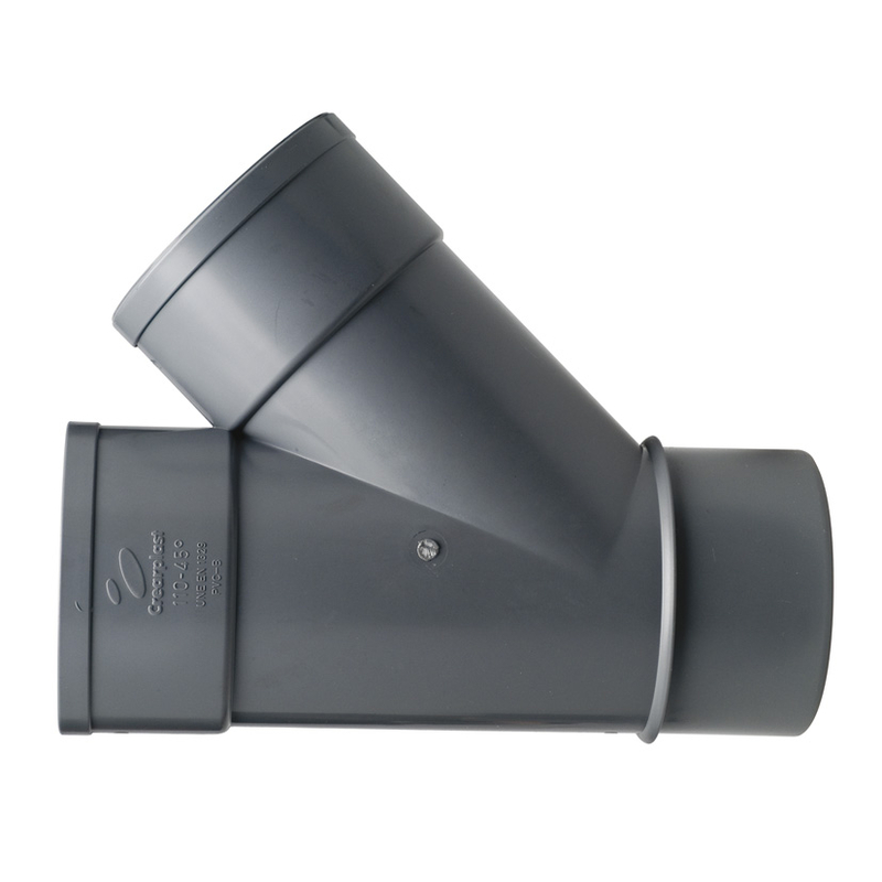 Derivación simple PVC CREARPLAST macho-hembra 45º