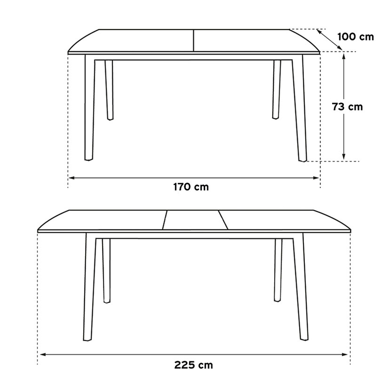 Mesa de resina Atlantic blanca