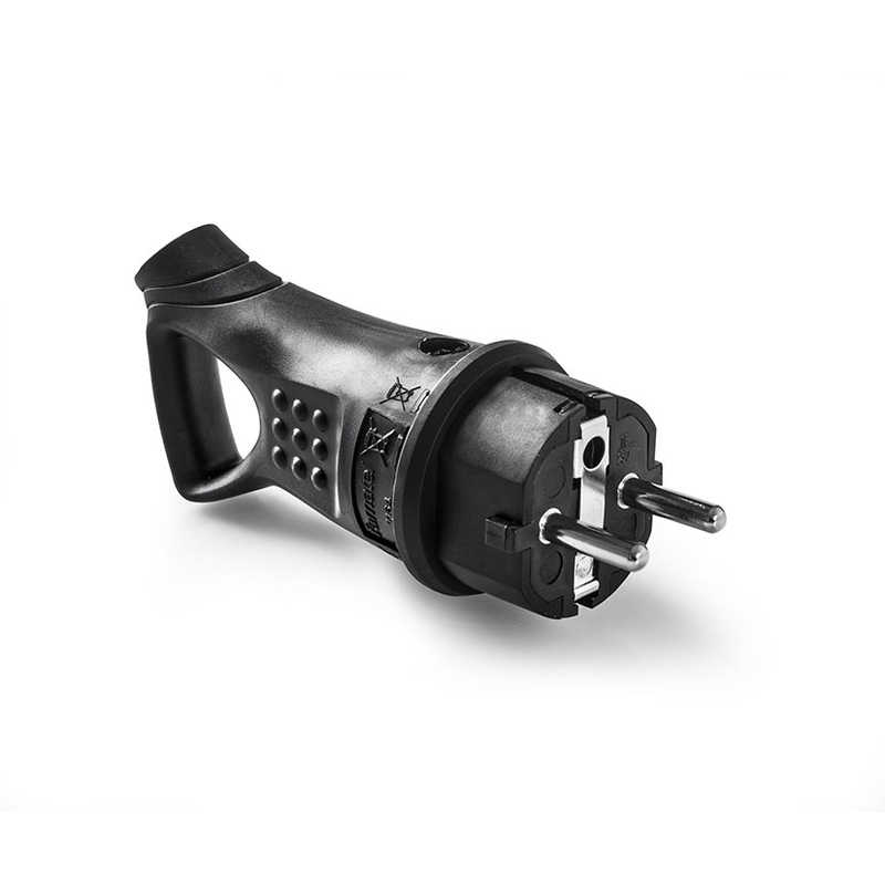Clavija enchufe FAMATEL goma IP44 con tirador