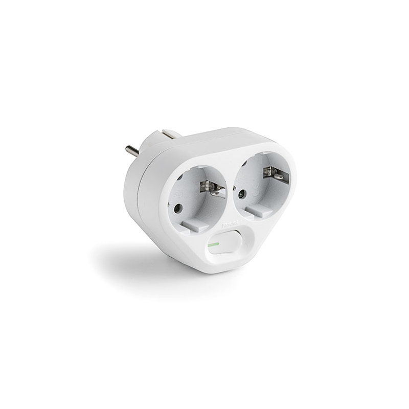 Ladrón adaptador doble TT FAMATEL con interruptor