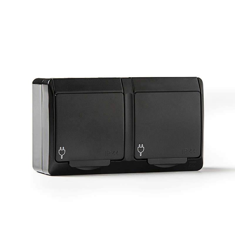 Doble base TT lateral interruptor estanco FAMATEL Pool 54 negro