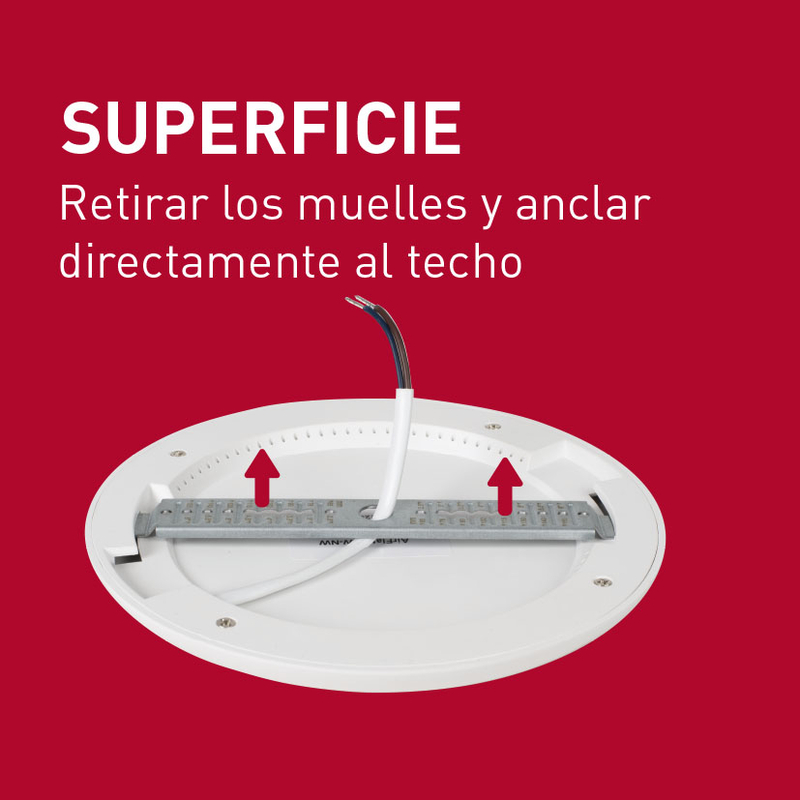 Aplique redondo empotrable LED DUOLEC dimable Genova 23 cm