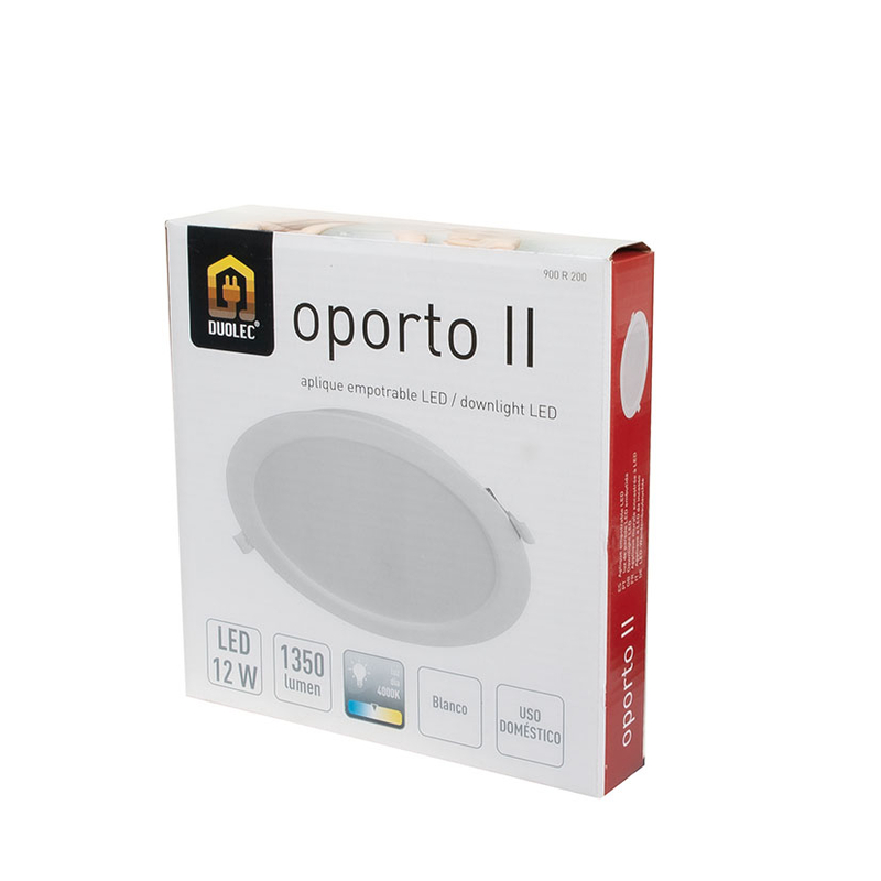 Aplique empotrable redondo DUOLEC LED Oporto 12W 4000K