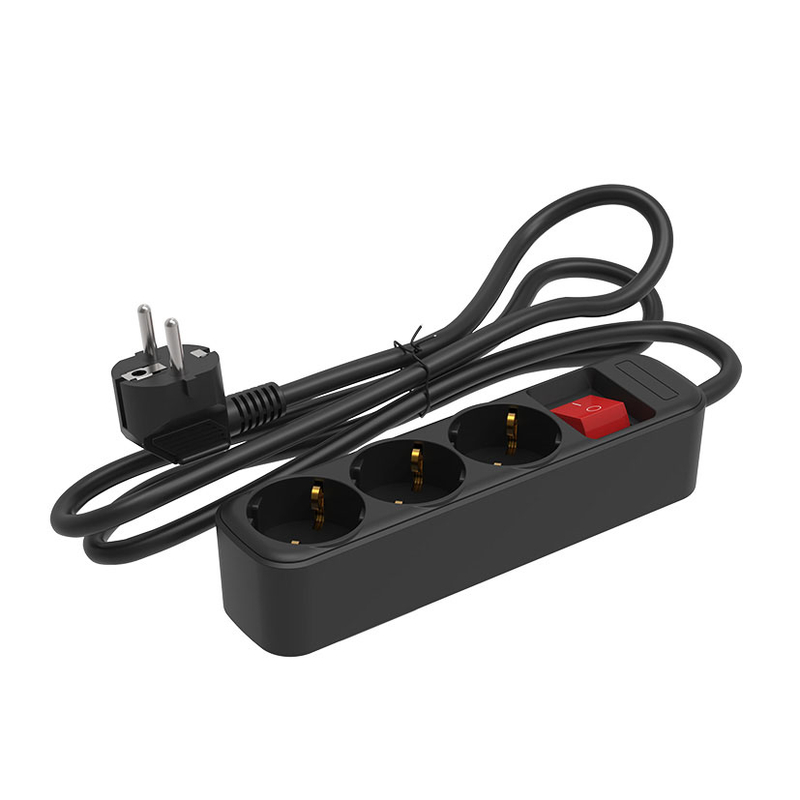 Base enchufe múltiple con interruptor DUOLEC Eco cable 1,5m negro