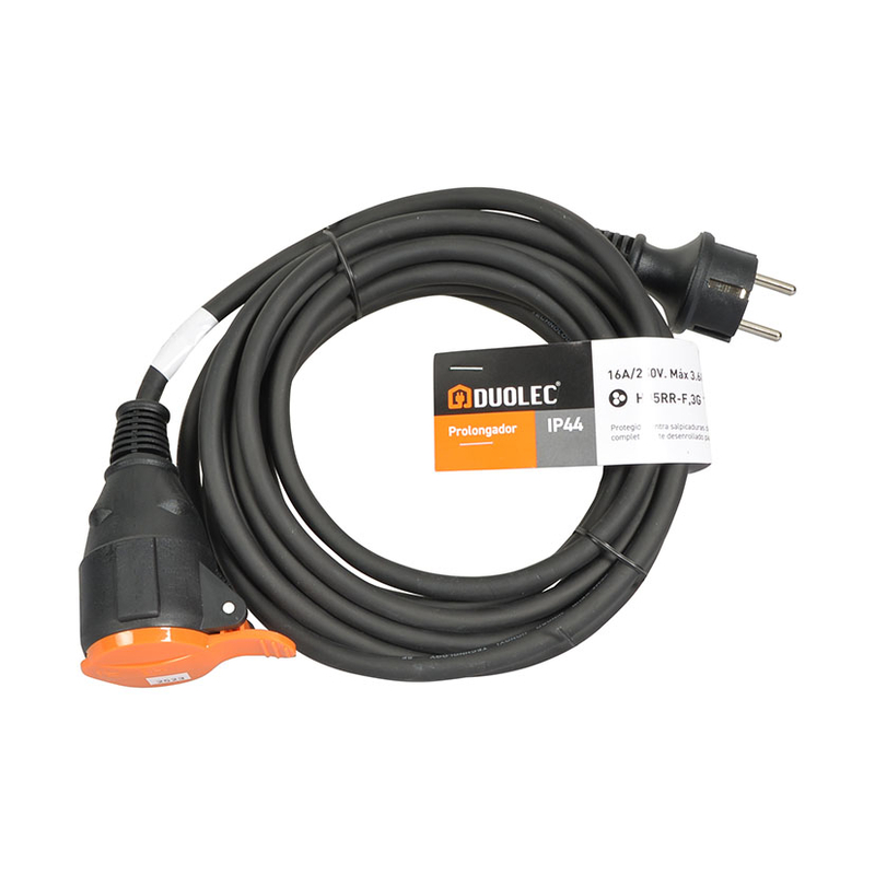 Prolongador eléctrico con tapa DUOLEC IP44