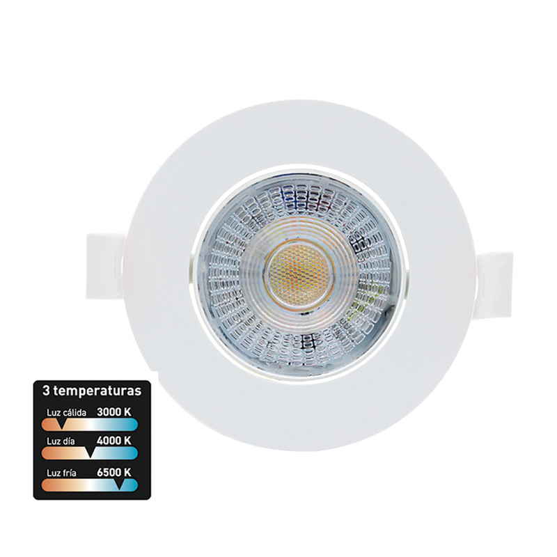 Downlight empotrable LED DUOLEC Torino 3CCT