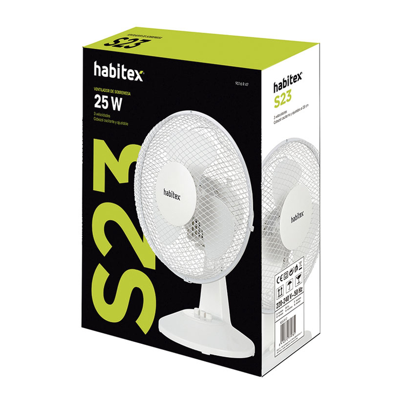 Ventilador de sobremesa HABITEX S-23 Blanco