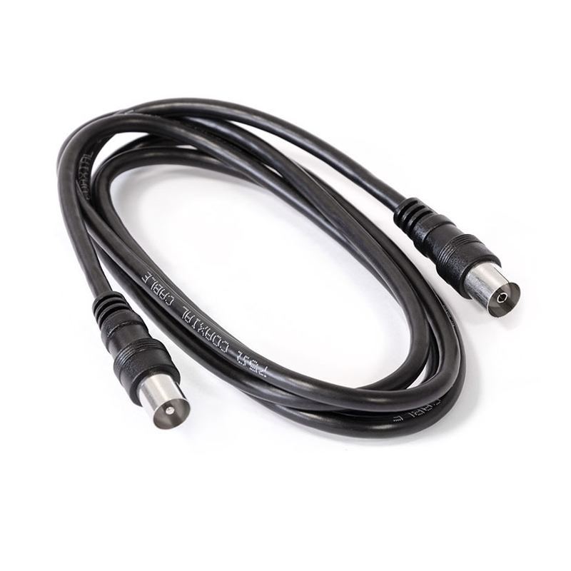 Prolongador coaxial AXIL antena tv negro