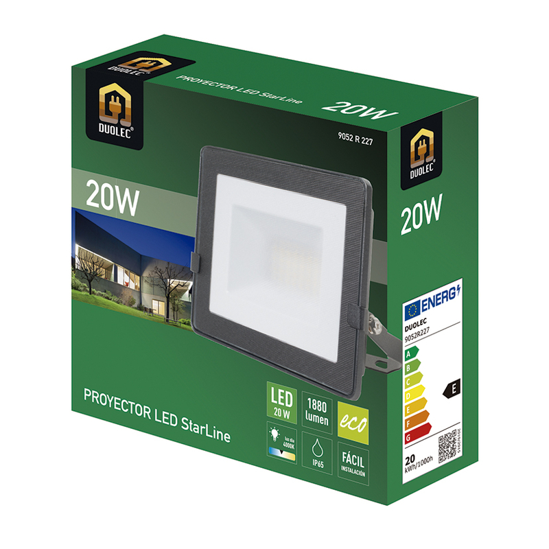 Foco proyector exterior LED DUOLEC Star Line 4000K 20W 1880 Lm
