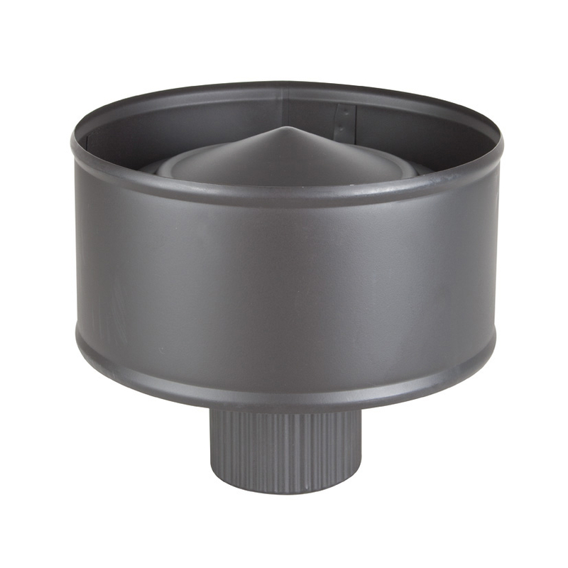Sombrero antiregolfante para extracción humos estufas PELLET inox grafito mate