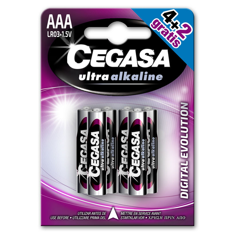 Pila alcalina CEGASA AAA (LR03) Ultra Alkaline. 72 unidades