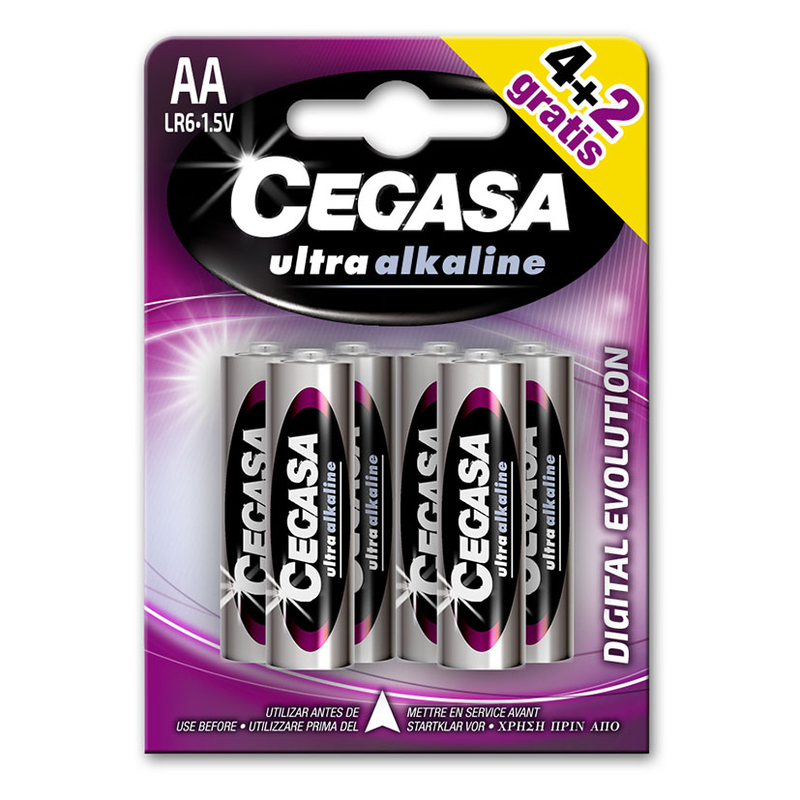 Pila alcalina CEGASA AA (LR06) Ultra Alkaline. 90 unidades